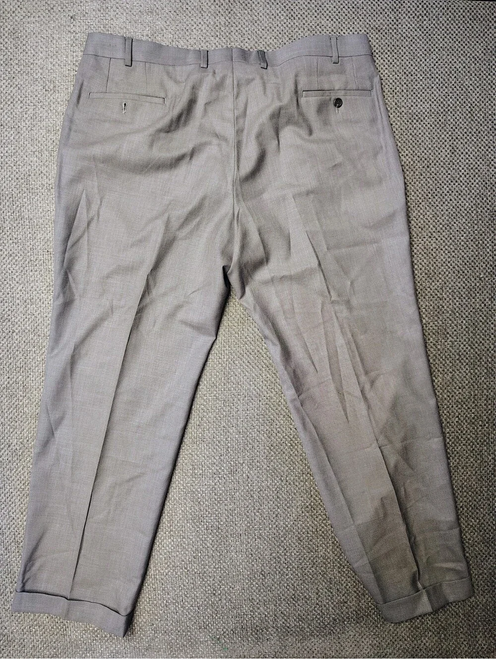 Lauren Ralph Lauren Men Dress Pants 40x30 Light Gray Pleated Cuffed Slacks 40W